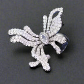 Adjustable Moissanite Butterfly Shape Ring 925 Sterling Silver Ring